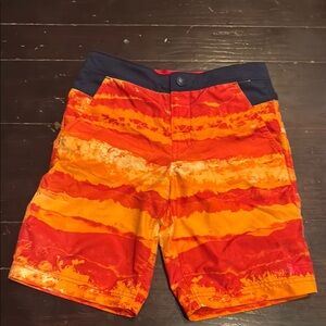 The North Face Boys Orange and Red Swim Trunks Boys size 10